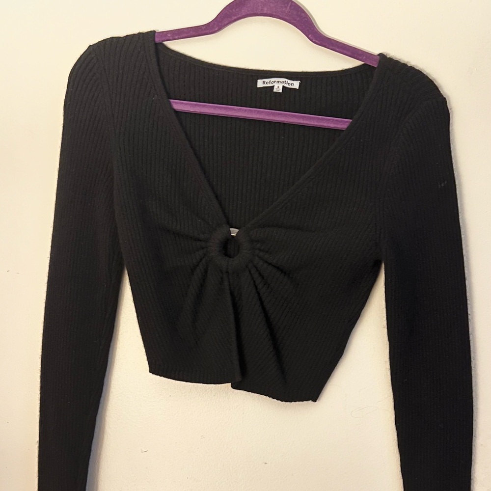 Reformation Narciso Novelty Cashmere Sweater